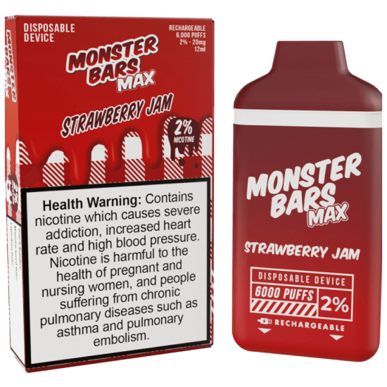 Monster Bar 6000P - Strawberry Jam 2%