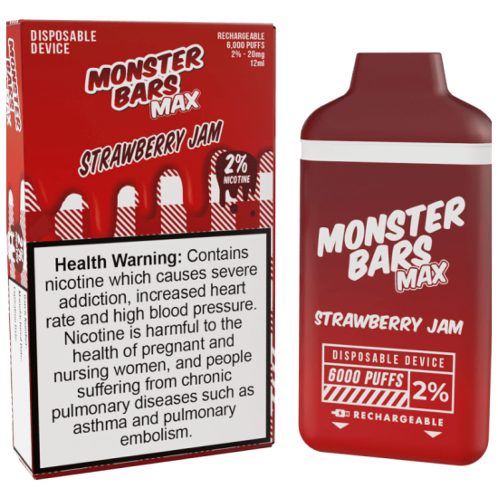 Monster Bar 6000P - Strawberry Jam 2% Monster Bar 6000P - Strawberry Jam 2%