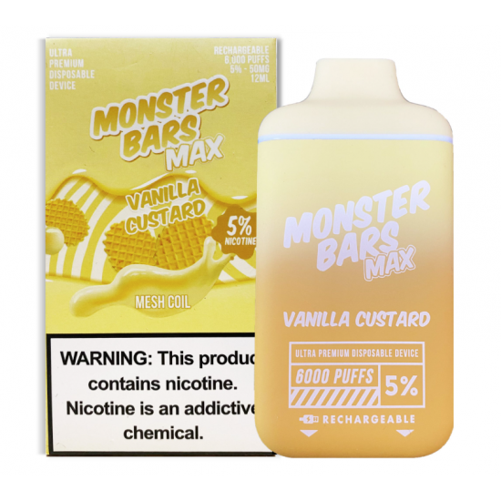 Monster Bar 6000P - Vanilla Custard 2% Monster Bar 6000P - Vanilla Custard 2%