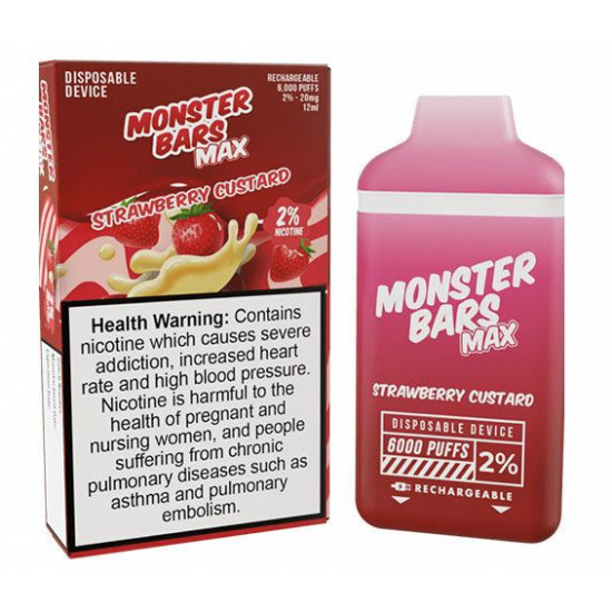 Monster Bar 6000P - Strawberry Custard 2%
