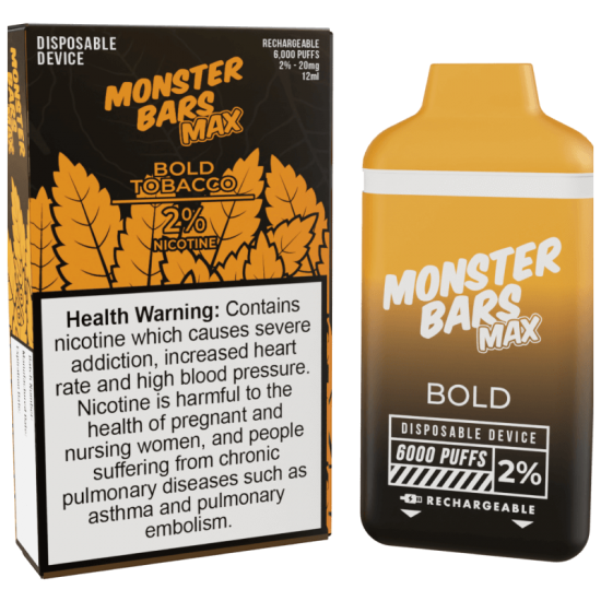 Monster Bar 6000P - Bold Tobacco (Vanilla Hazelnut) 2%