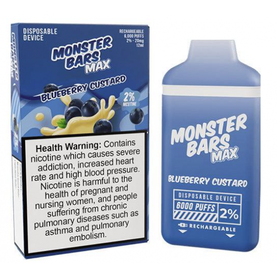 Monster Bar 6000P - Blueberry Custard 2% Monster Bar 6000P - Blueberry Custard 2%