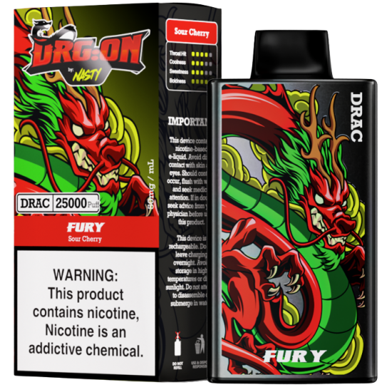 Nasty Dragon 25k - FURY Sour Cherry Nasty Dragon 25k - FURY Sour Cherry