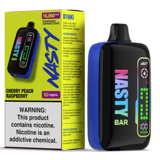 Nasty Bar 16,000 - Cherry Peach Raspberry Nasty Bar 16,000 - Cherry Peach Raspberry