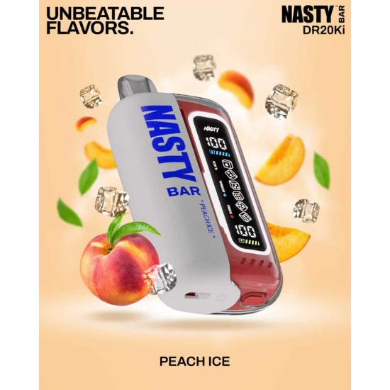 Nasty Bar 20,000 puff (50mg) - Peach Ice Nasty Bar 20,000 puff (50mg) - Peach Ice