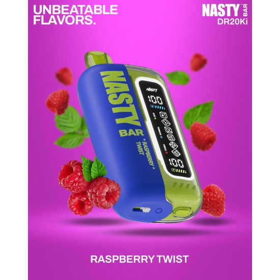 Nasty Bar 20,000 puff (50mg) - Raspberry Twist
