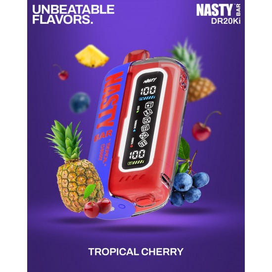 Nasty Bar 20,000 puff (50mg) - Tropical Cherry