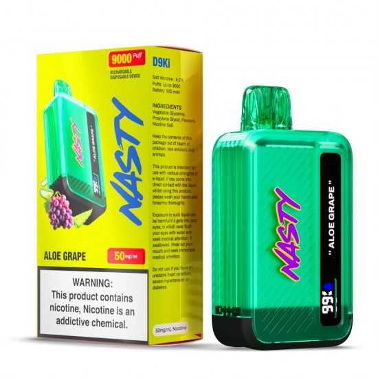 Nasty Bar 9,000 puff (50mg) - Aloe Grape Nasty Bar 9,000 puff (50mg) - Aloe Grape