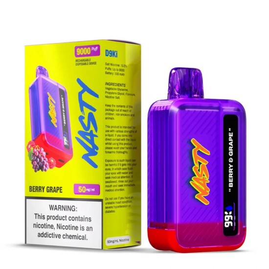 Nasty Bar 9,000 puff (50mg) - Berry Grape Nasty Bar 9,000 puff (50mg) - Berry Grape