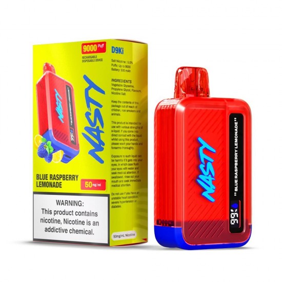 Nasty Bar 9,000 puff (50mg) - Blue Raspberry Lemon Nasty Bar 9,000 puff (50mg) - Blue Raspberry Lemon