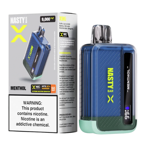 Nasty Bar X 9,000 - Menthol Nasty Bar X 9,000 - Menthol