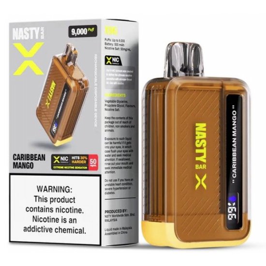 Nasty Bar X 9,000 - Caribbean Mango Nasty Bar X 9,000 - Caribbean Mango