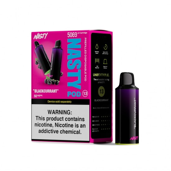 Nasty PX10 Pods (50mg) 5000 puff x 2 - Blackcurrant