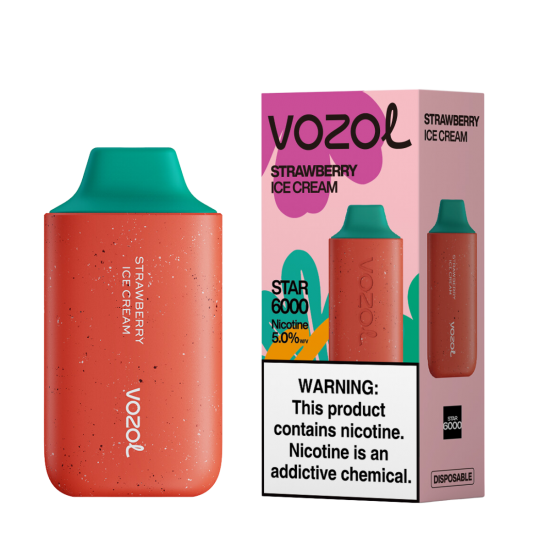 Vozol Star 6k - Strawberry Ice-Cream Vozol Star 6k - Strawberry Ice-Cream