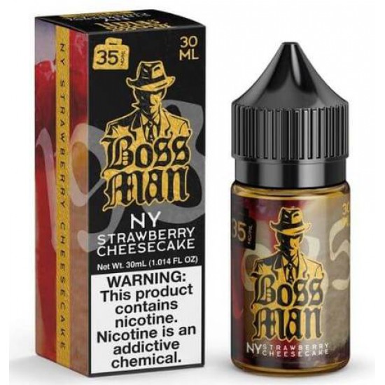 Boss Man Saltnic by Juice Man - Strawberry Cheese Cake (30ML) 35mg