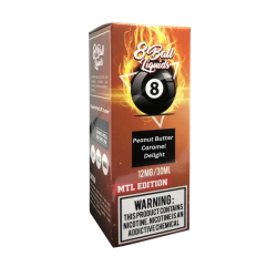 8 Ball MTL - Peanut Butter Caramel Delight (30ML) 12mg